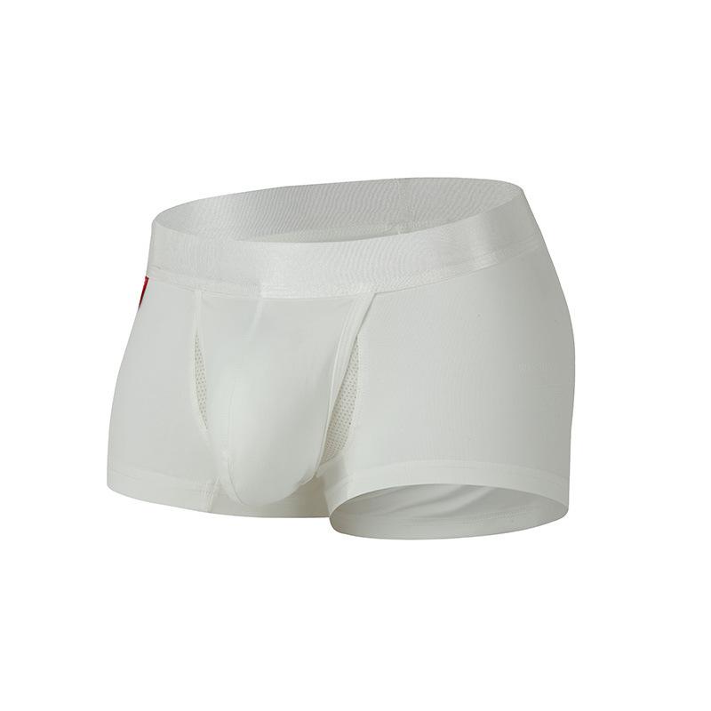 Boxers pour hommes Printemps et Été Couleur Unie U Convexe Séparé Espace Silo Coton Respirant