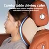 Nappa Leather Car Neck Cushion Waist Support Pillow Memory Foam Car Headrest Lumbar Support Seat Accessories Car Neck Pillow Set