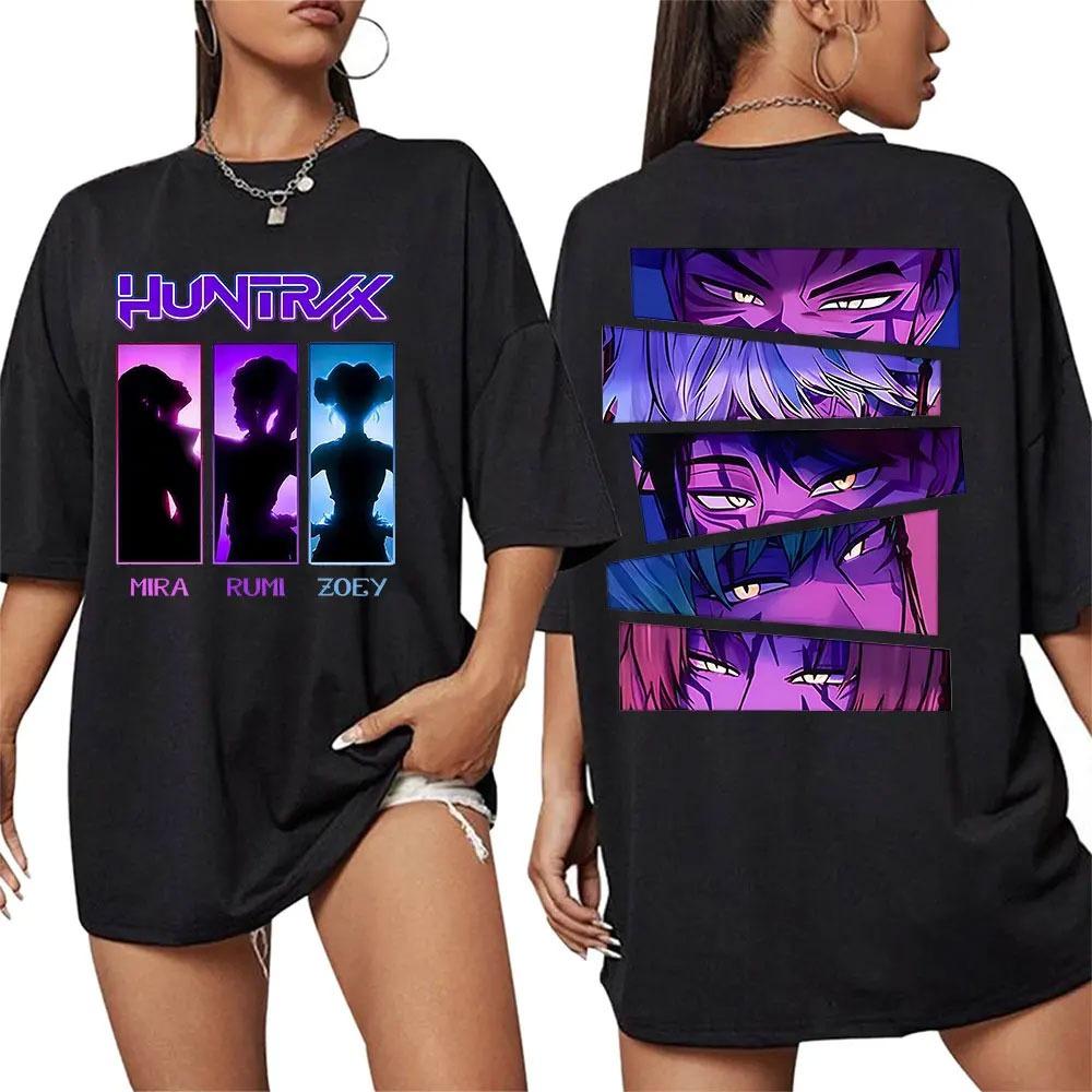 K-pop Demon Hunters Rumi Mira Zpey 2025 Film Graphic T-Shirt Men Women Harajuku High Quality Oversized Cotton T Shirt Streetwear