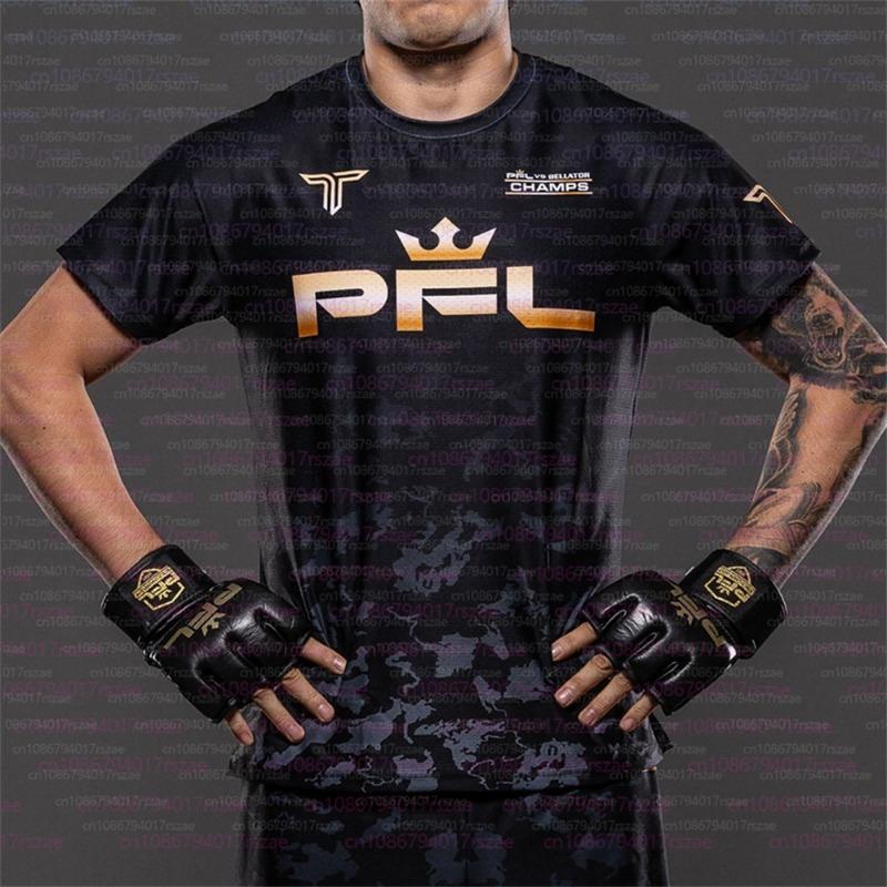 PFL Walk 2026 Koszulka Bokserska Męska Letnia Do Sparringu Uniforma MMA Odzież Sporty Zewnętrzne Krótki Rękaw Koszulka Kibica Oversize