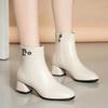 Coarse heel short boots women's autumn and winter new high heel velvet new single boots fashionable versatile thin women's boots