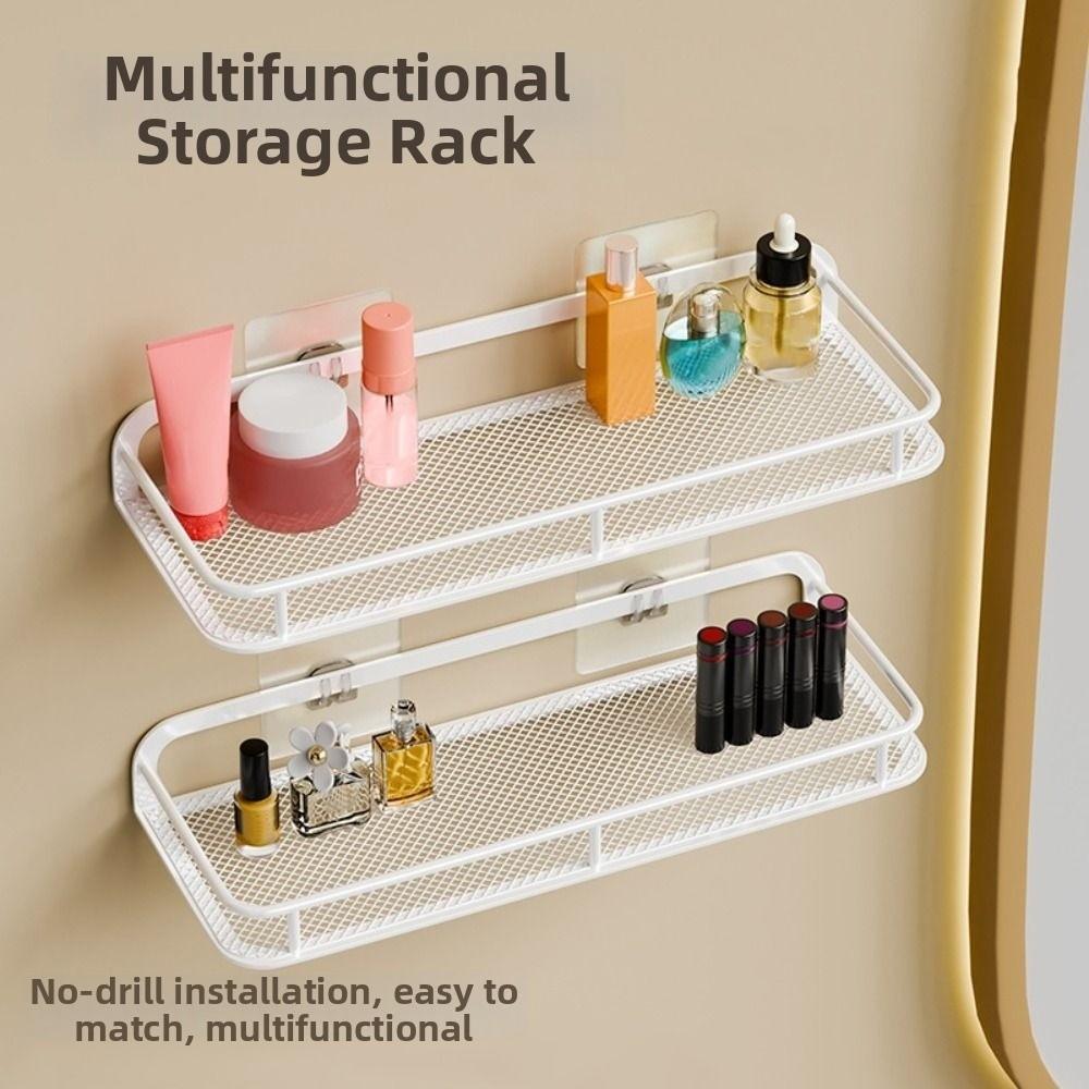 Rustproof Shower Shampoo Rack Large Capacity Cosmetic Storage Rack Kitchen