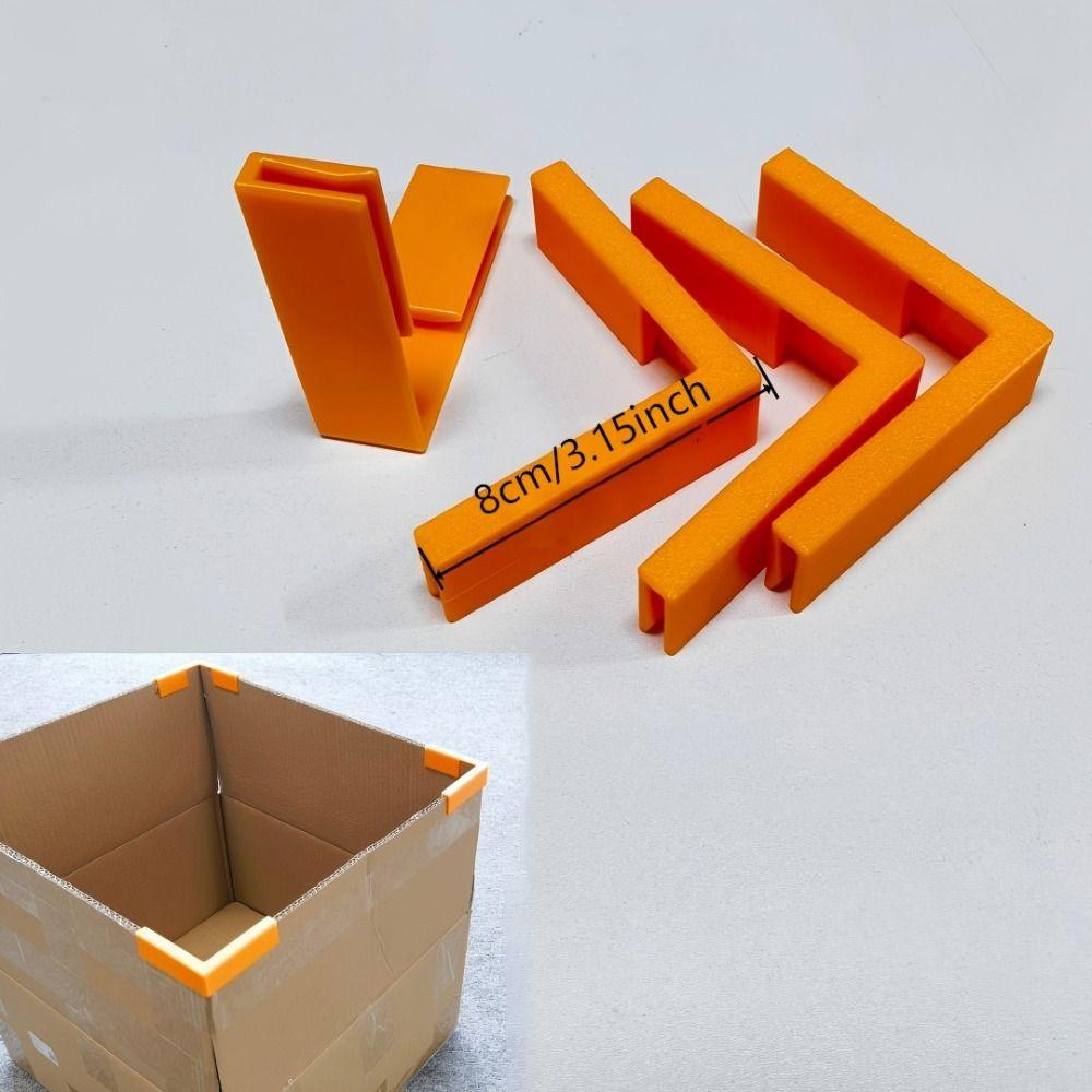 4Pcs 3D Printed Box Edge Clamps Reusable Corner Fixing Cardboard Corner Clips Storage Bucket Making