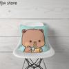 Cute Red Panda Throw Pillow Cover Fashion Anime  Boob   Sofa Chair Bed Cushion  Room Home Decoration