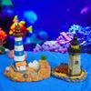 Landschaft Künstlicher Leuchtturm Landschaft Aquarien Schlossdekorationen für Aquarien Terrarium Garnelendekorationen