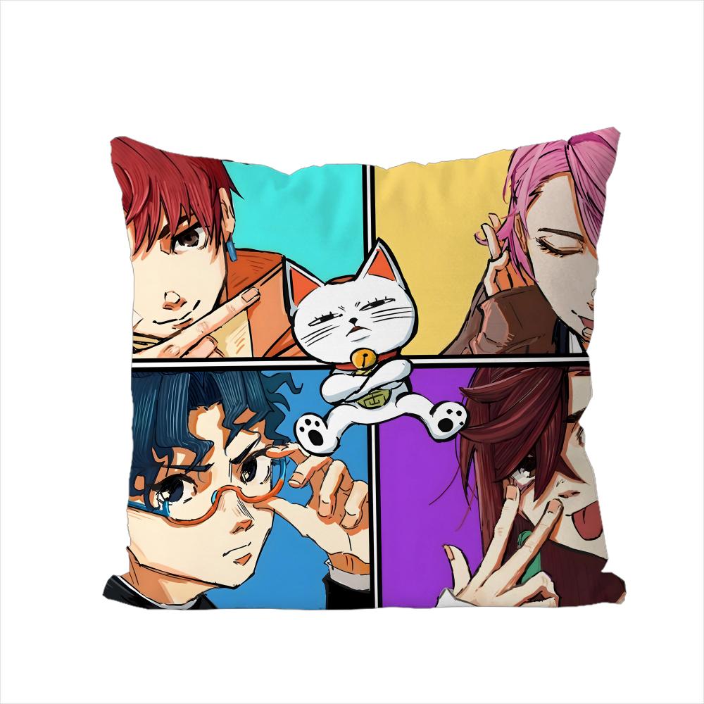 Anime Dan Da Dan Kissenbezug für Auto Sofa Dekoration Zuhause Zweiseitiger Druck Plüsch Quadratisch Wurfkissen Kissenbezug