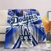 1Pc LA Dodgers Print Flannel Blanket, High quality Comfortable for All Seasons, Home Decor, Warmth and Comfort, Perfect for Gifts