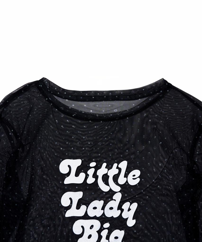 YOUHEE Rose Dot Mesh Long Sleeve_Black