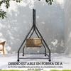 Steel Swing Stand, for 2 and 3-Seat Swings, 360 Kg Load, 210 X 117 X 175 Cm, Black