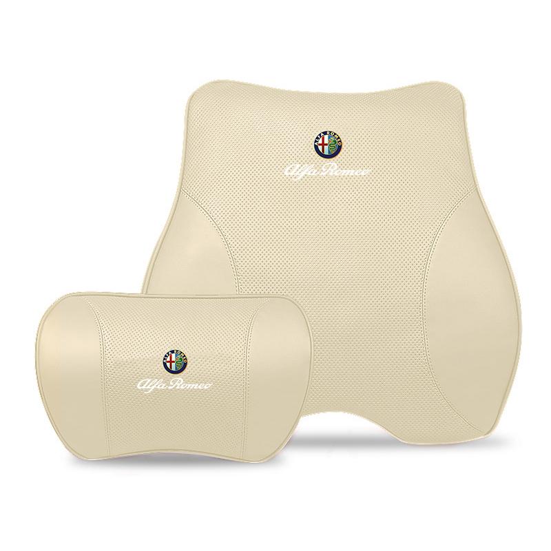 Auto Nackenkissen Sitz Kopfstütze Unterstützung Lendenkissen Zubehör für Alfa Romeo Giulietta GT 159 147 156 Mito Brera Giulia F1 Stel