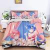 3D Printed Anime Re Zero Ram Rem Bedding Set Duvet Cover Bedroom Comforter Single Twin King _Size Quilt Cover Home Textiles