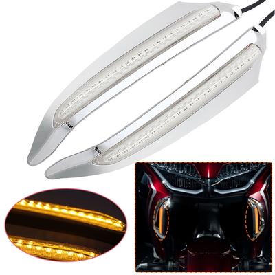 Motorcycle Part Front Lighted Vent Trim LED Light Turn Signal Lamp Kit ABS Plastic For Honda Gold Wing Tour DCT Airbag 2018-up