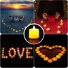 1/48PCS Flameless Led Candle Christmas Wedding Party Decoration Table Lamp Heart-shape Electronic Battery-Power Tealight Candles