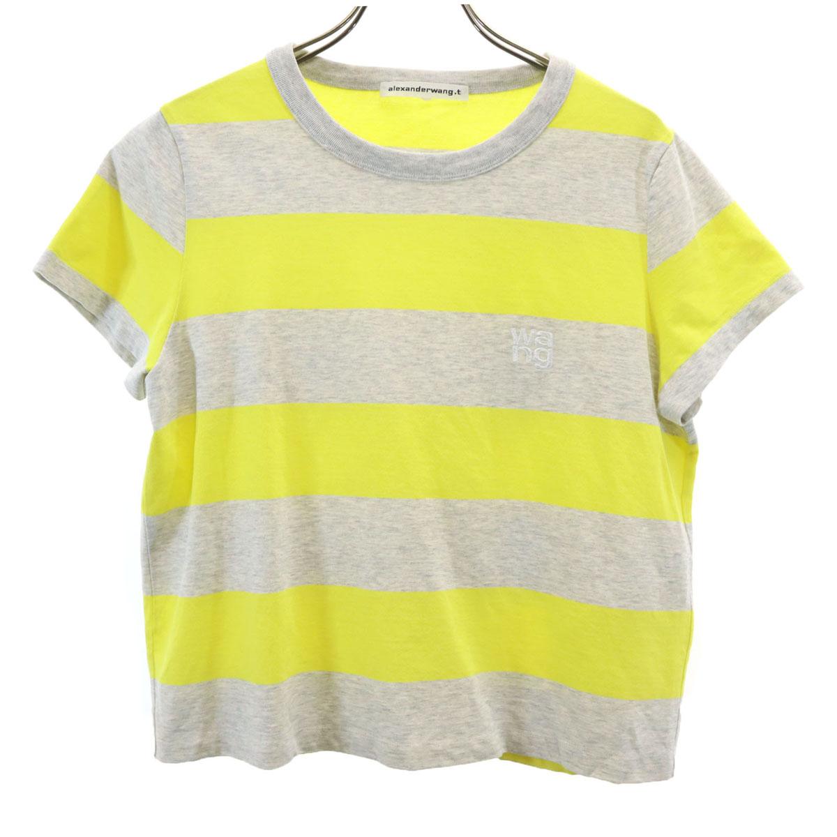 

Alexander Wang Border Pattern Short sleeve T-shirt S Gray Women Used