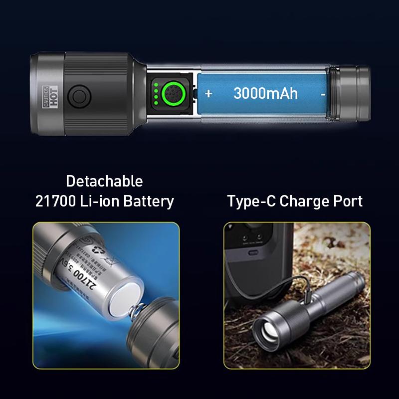 Philips Flashlight SFL2101P SFL2101P Telescopic Zoom Flashlight 1300 Lumens Beam Distance (Max) 800 Meters