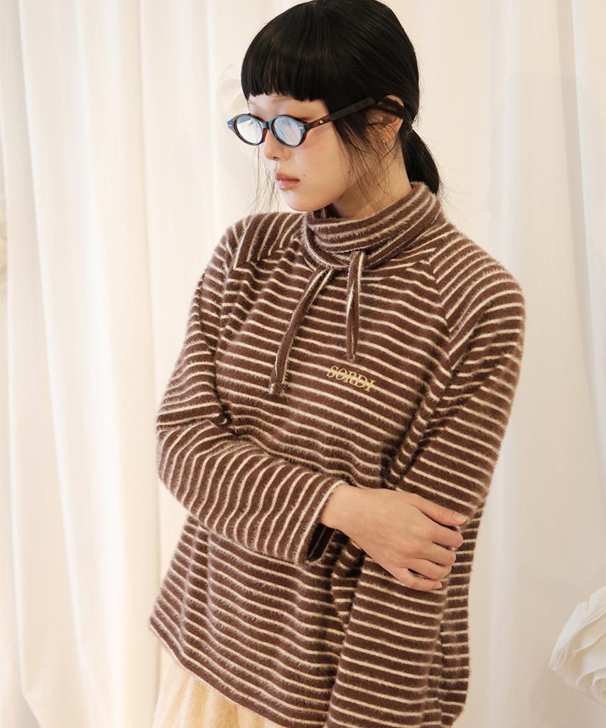 SORDI Tie Turtleneck_Brown