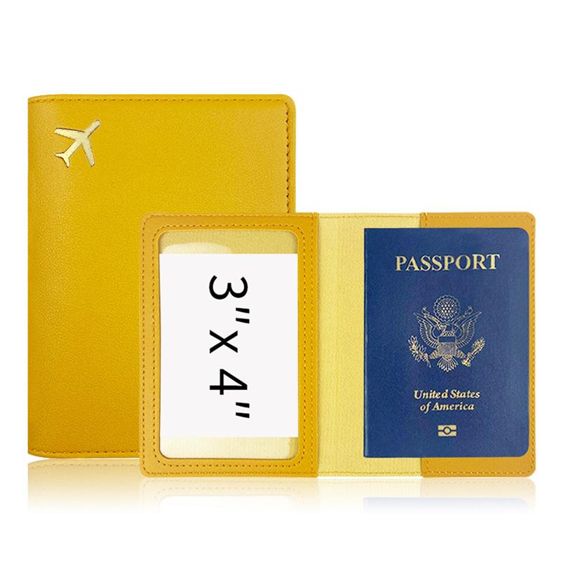 Étui pour passeport en cuir synthétique pour homme et femme, porte-cartes de crédit, porte-cartes de visite, porte-monnaie de voyage