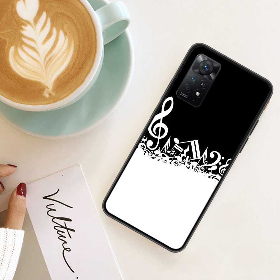 Piano Keys Musical Phone Case For Redmi 13C 14C Note 13 14 Pro 5G Plus 12 12C 10 10A 10C 9 9A 9C 9T 8 8A K70 Pro Xiaomi Cover Si