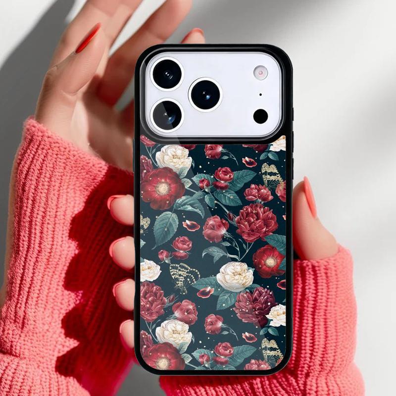 Coque de téléphone Bouquet Floral de Minuit pour iPhone 17 Air 16e 15 14 13 Pro Max Housse Arrière pour 12 11 Pro Coque