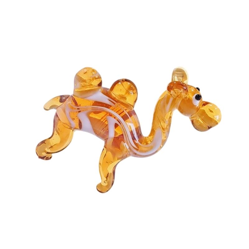 Handmade Camels Statue Glass Camels Figurines Art Glass Animal Miniature Figurines for Collectibles,Home Decoration,