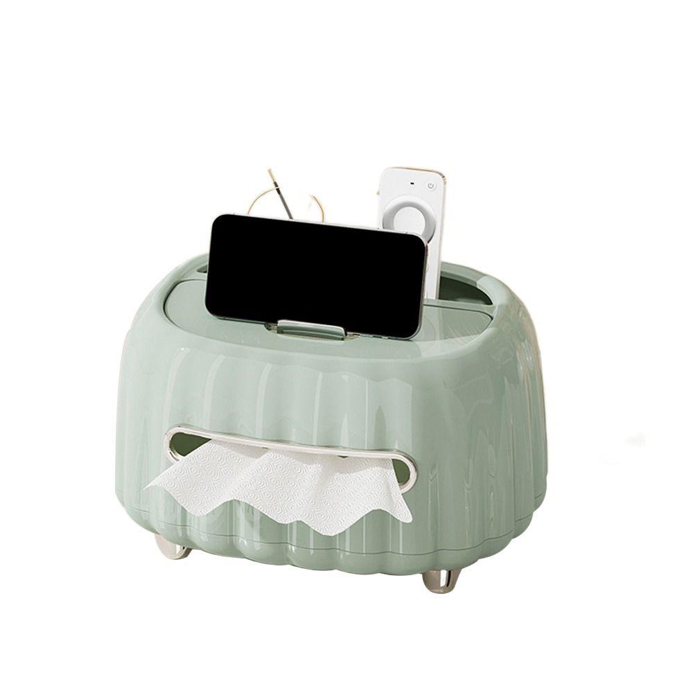 

Пластиковая коробка для салфеток в кремовом стиле, водонепроницаемая, влагостойкая, с несколькими отделениями, декоративная коробка большой емкости зелёный