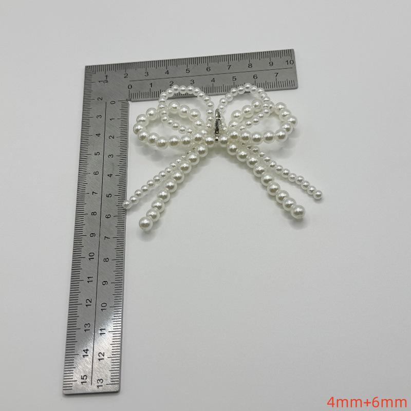Korean Pearl Bow Shoe Buckle: Versatile Pearl String Shoe Accessory for Sneakers