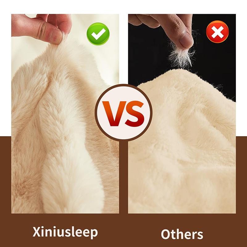 Electric Heating Blanket Bubble Rabbit Fur Electric Blanket Warm Up Heating Blanket Zero Magnetic