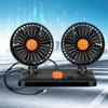 USB Charging Double-head Fan 2-speed Car Cooling Fan Car Air Outlet Fan  Home Cooler