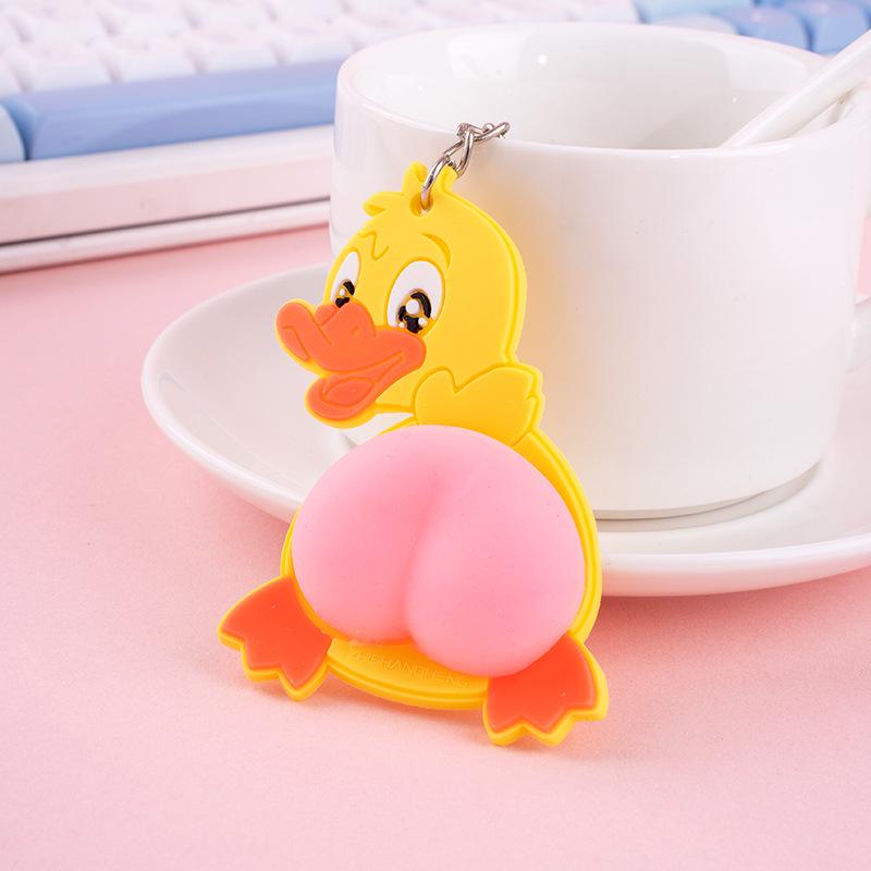 

Мультяшная кукла-попка ПВХ брелок: Милые, сжимаемые подвески-игрушки для снятия стресса