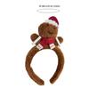 Plush Christmas Themed Headband Festival Props Hairhoop Family Gathering Headwear Holiday Celebration Party Headpiece