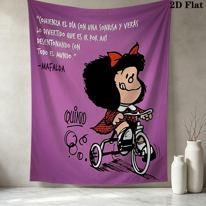 Mafalda Gobelin Ścienny Estetyczna Dekoracja Ścienna Drukowany Materiał Koc Dekoracyjne Gobeliny Do Sypialni Salonu Wystrój Domu