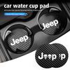 2PCS Car Cup Slot Non-Slip Mat Auto Accessories For Grand Cherokee Wrangler JK Gladiator Compass Renegade Patriot Liberty