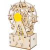 Wooden Diy Rotating Music Ferris Wheel Educational Steam Toy For Kids Customizable Material