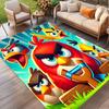 Angry Birds Print Rug, Washable Floor Carpet, For Entryway Dorm Laundry Room Office Study, Home Decor Birthday Christmas Gift