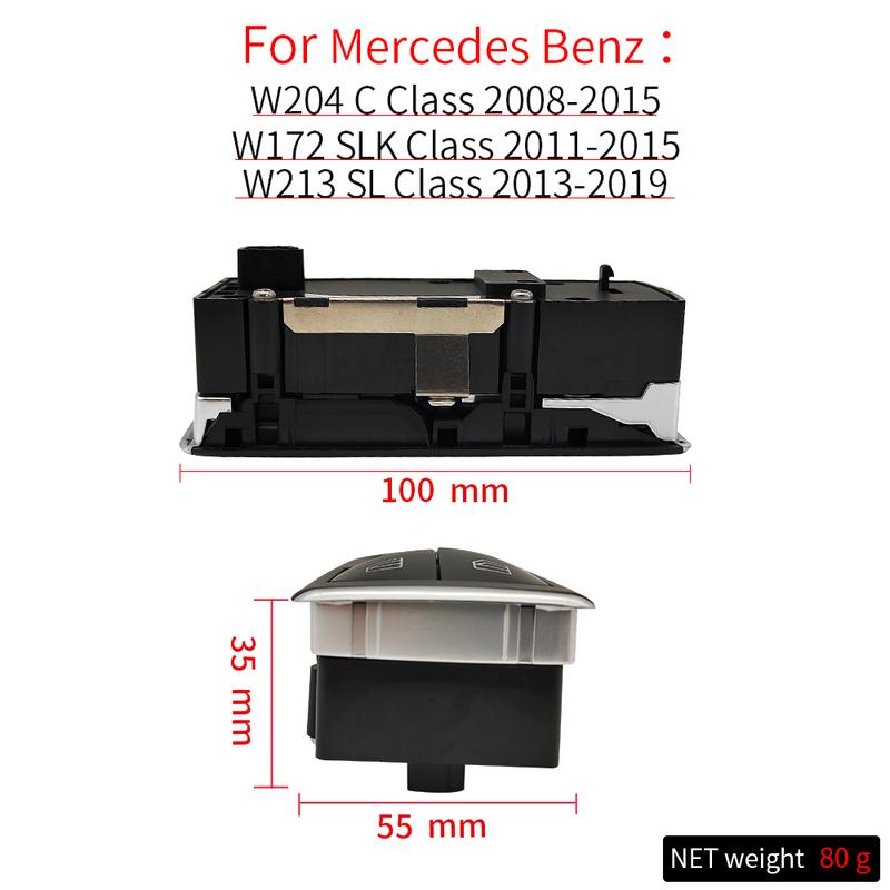Para W204 W172 W231 Botão de interruptor de janela elétrica para Mercedes Benz C SL SLK Classe C200 C260 C63 SL400 1729506900