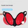 1-piece 2-in-1 foldable dual bowl feeding bowl portable outdoor travel dog and cat drinking bowl pet Supplies