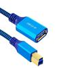 USB 3.0 Data Link Cable, Female-A to Type-B Male Route with 5 Gbps Transfer and Molded Strain Relief Both Cable Ends for Equipment