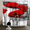Floral Shower Curtain for Bathroom Vintage Flower Butterfly Waterproof Fabric Boho Bathtub Bathroom Curtain With Hooks 180x240