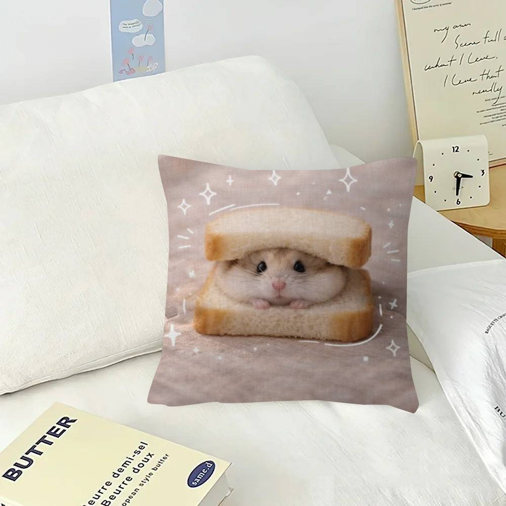 Hamster triste drôle Emoticône   Housse de coussin Design housse de coussin décor Décoration de fête 50x50cm