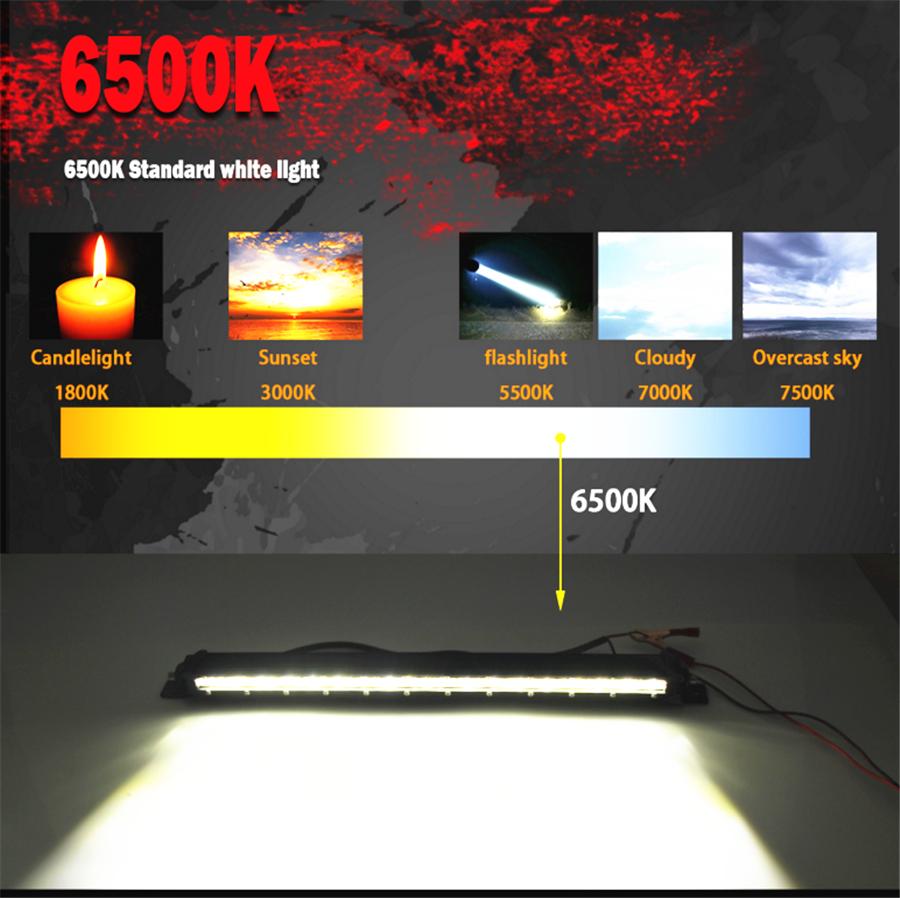 Auto SUV 13,4" 120W Wasserdicht 12000LM 6D Punktstrahl Schlanker LED-Arbeitsscheinwerferstreifen