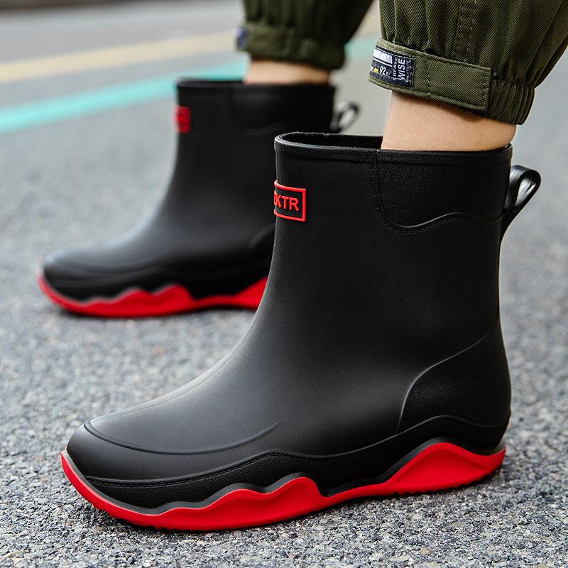 2025 Unisex Wasserdichte Samtgefütterte Mittelhohe Gummistiefel - Warme, Rutschfeste Gummischuhe für Draußen