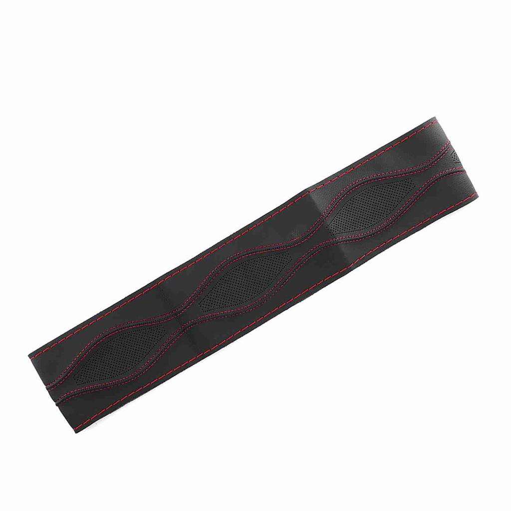 38cmCelsius15in Leather Steering Wheel Wrap Cover Hand Stitching Embossing with Needle and Thread