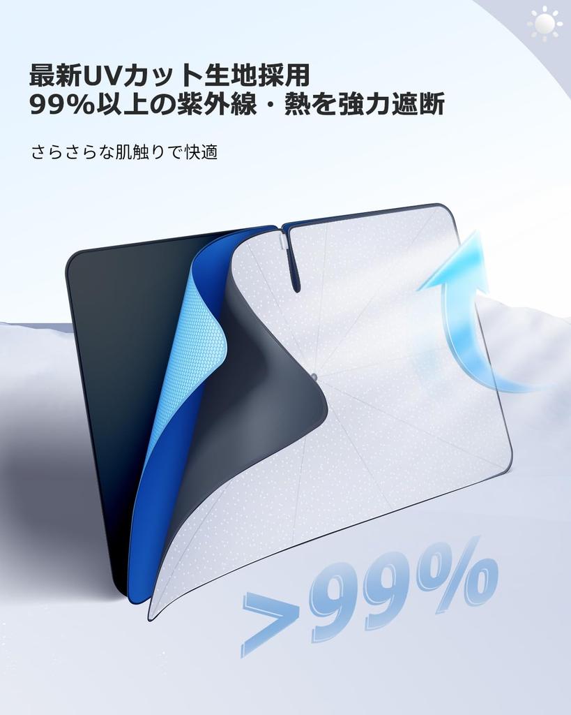 LUWU Cross Series Sunshade and closes just like using an Yaris Accessories Yaris Cross Custom Parts Yaris/Yaris 10/15 Umbrella-Type [Opens umbrella]
