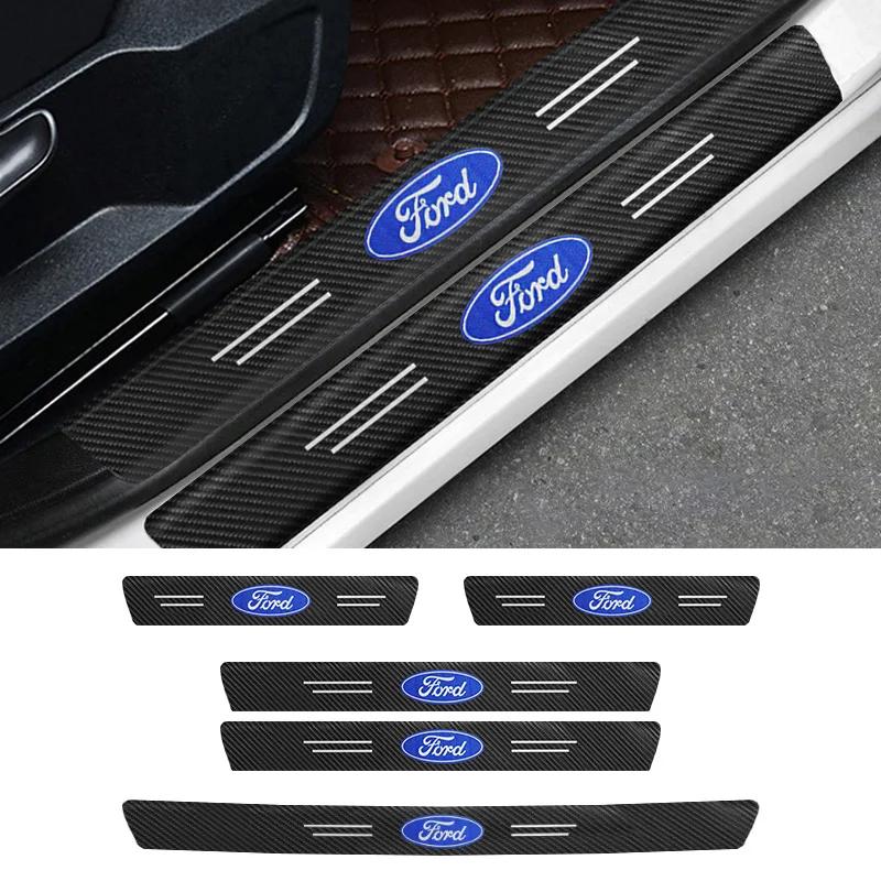 Car Door Sill Threshold Anti Scratch Protector Stickers Accessories For Ford Focus mk2 3 Fiesta mk7 Ranger Mondeo mk4 S-MAX Kuga CVX1