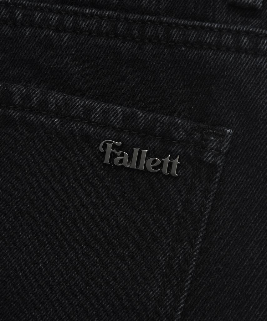 FALLETT Cut-Off Denim Shorts Black