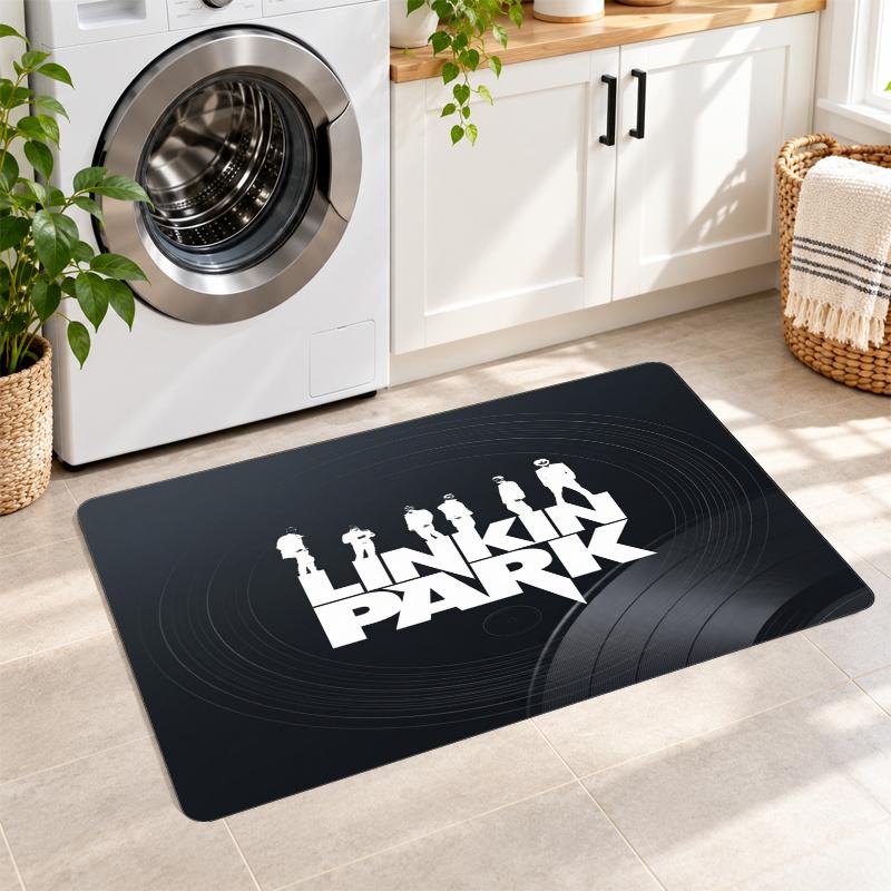 Flannel Kitchen Mat Linkin Park Soft Area Rug Non Slip Floor Carpet Home Decoration