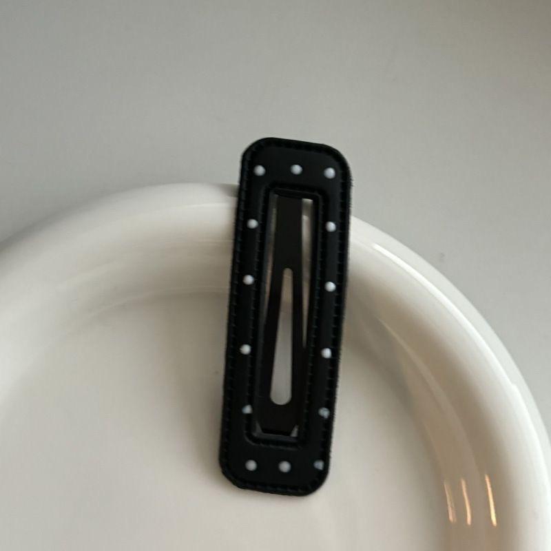 2-6 stk. Mode Sort Hvid Prikket PU Læder Stjerne Hårnål Hår Sideclips Til Kvinder Piger HårAccessories Y2K BB Hårclips