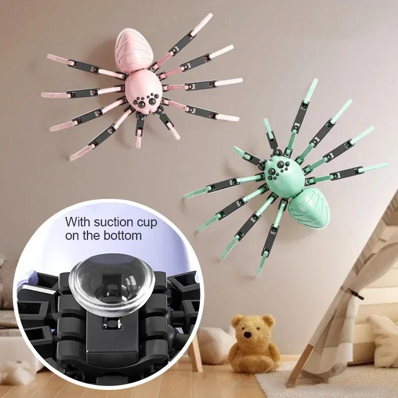Multi-jointed Movable Robot 3d Printed Spider Toys With Suction Cup Gift Christmas Decompression Implement