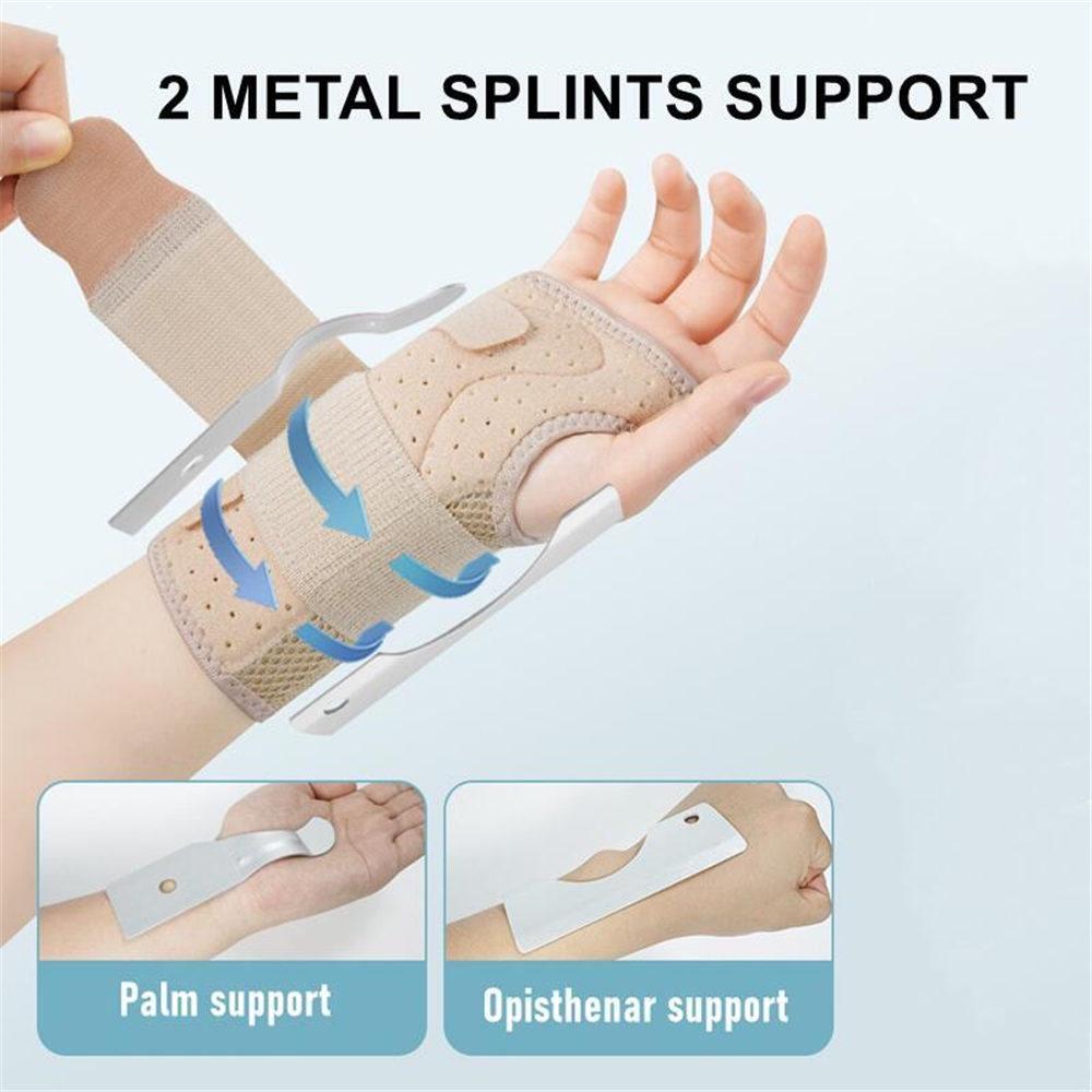 Splints Wrist Support Wraps Carpal Tunnel Hand Wrist Brace Protector Compression Adjustable Wristband Strap for Fitness Gym Pain