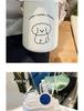 Cute Cartoon Coffee Thermos Cup with Double Spout, Straw, and 316 Stainless Steel - Ideal for Girls
